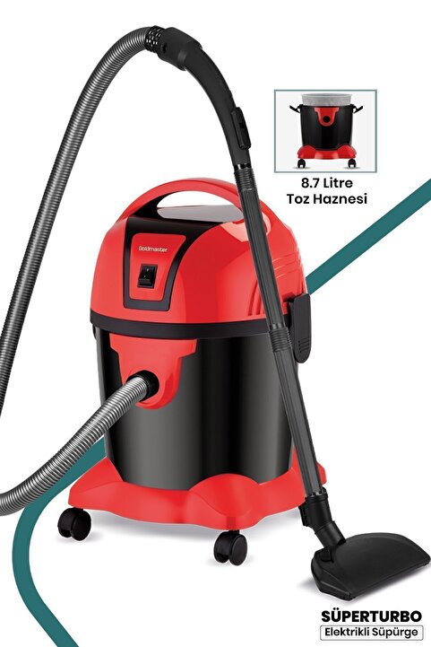 GoldMaster Süperturbo Islak Kuru 8.7 Litre Toz Torbalı Elektrikli Süpürge