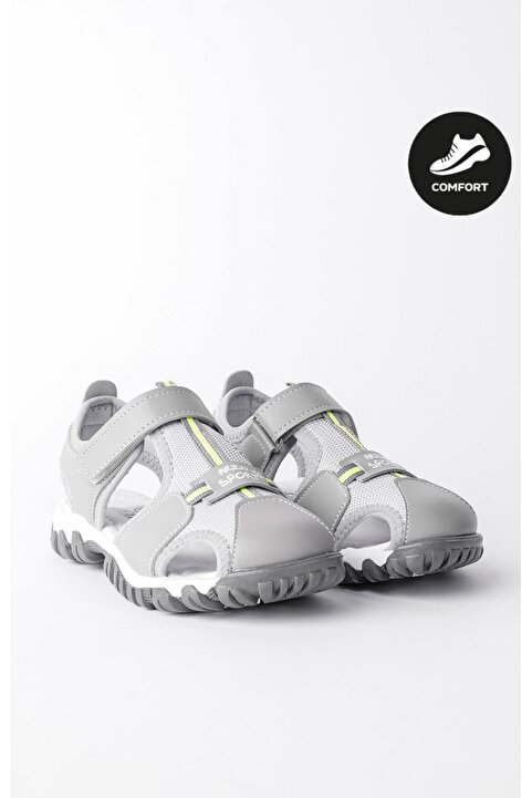 Muggo TWEETY Garantili Günlük Ortopedik Hafif Taban Önü Kapalı Cırtlı Unisex Çocuk Sandalet