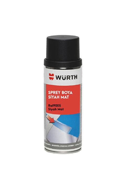 Würth Sprey Tampon Boya RAL9005 Mat Siyah 400 ml