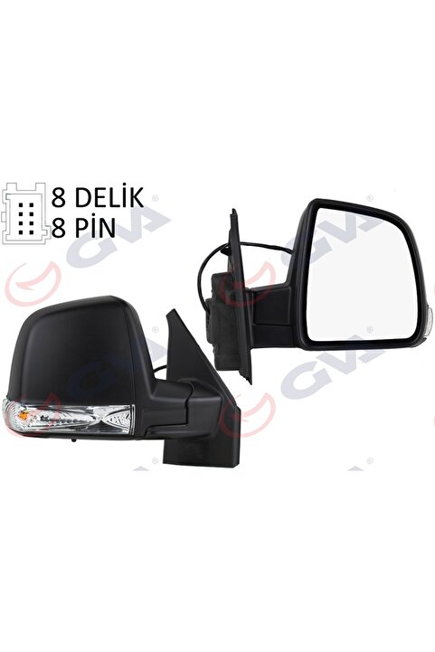 Genel Markalar DIŞ DİKİZ AYNASI SAĞ DOBLO 11 ELEKTRİKLİ SİNYALLİ SİYAH KAPAKLI TEK CAM KONVEKS