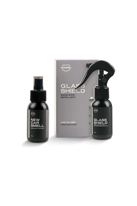 Nasiol -SET 2-Glasshield Nano Yağmur Kaydırıcı ve New Car Smell Araç Kokusu 2'li Set