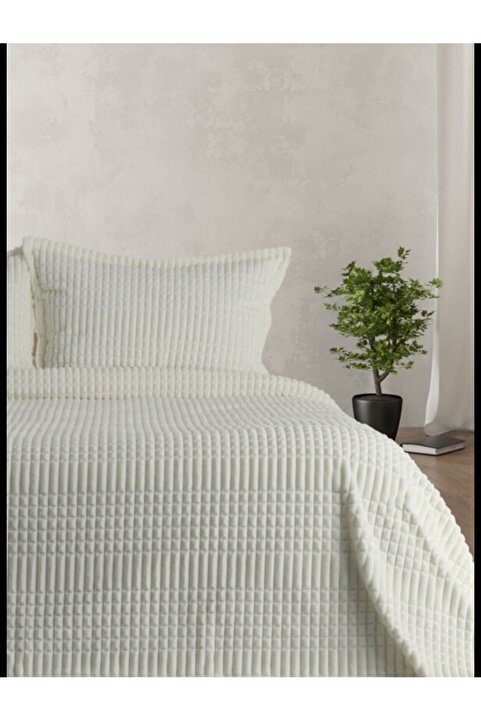 Deneme Zamanı Battal Boy Battaniye Kalın Battaniye Modern Line-merinos 220x240 2 Yastık Kılıflı