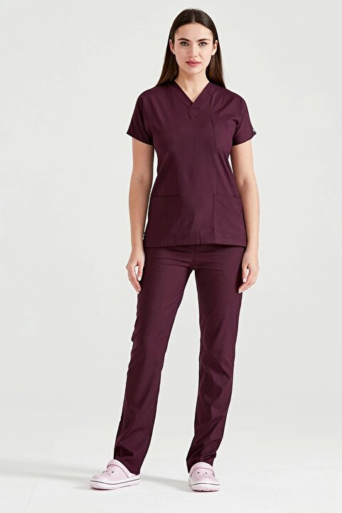 Genel Markalar Unisex Mürdüm Dr Greys Kesim Likralı Takım Forma