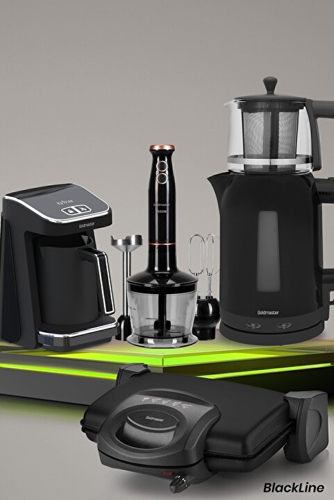 GoldMaster Blackline 18 Parça Avantajlı Elektronik Evlilik Paketi Elektrikli Mutfak Çeyiz Seti