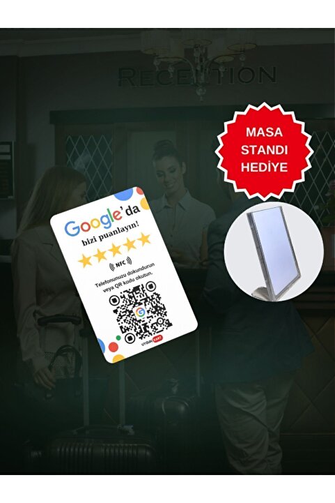 UygunKart Google işletme Yorum Kartı 5 Yıldız Yorum Toplar