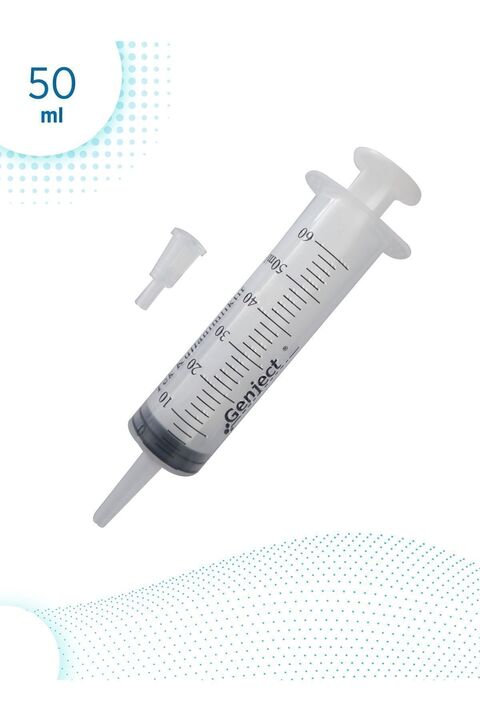 Genject Beslenme Katater Enjektörü & Çam Uçlu Şırınga 50 mL ( 60'lı)