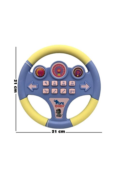 Erdem Oyuncak Nini Baby Direksiyon Eğitici Sesli Müzikli 21*21 Cm 8 Tuşlu Oyuncak Direksiyon