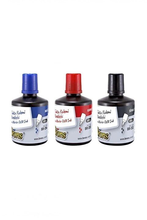 Genel Markalar Br-353 100 Cc 3 Lü Set Tahta Kalem Mürekkebi tkm