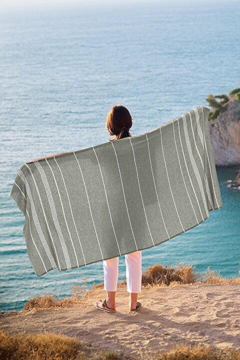 FAVORA Peştamal Plaj Havlusu 90x140 - Haki