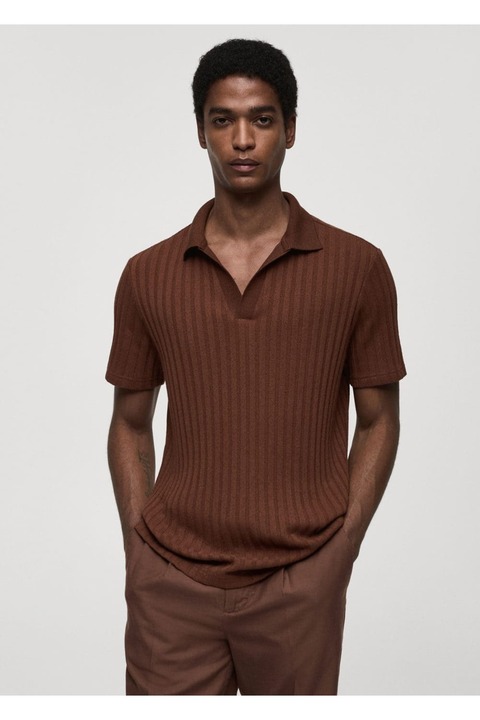 MANGO Man Regular Fit Fitilli Pamuklu Polo Gömlek