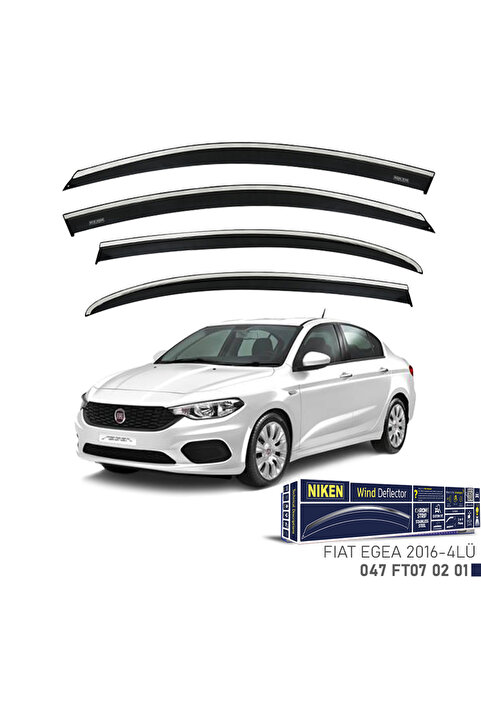 Niken Kromlu Cam Rüzgarlığı Fiat Egea Hb 2016-2021 ile uyumlu