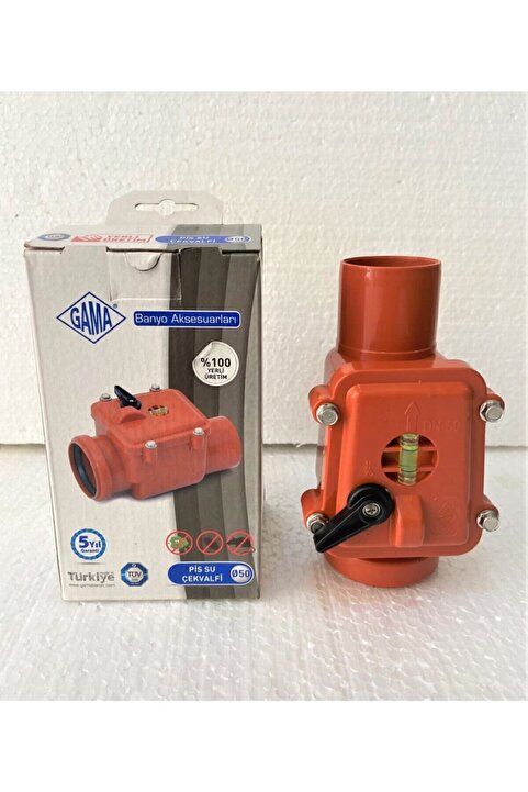 Gama Ø50mm Pvc Pis Su Atıksu Gider Çekvalf Kilitli Sistem 50 Lik 5 Cm Terazili