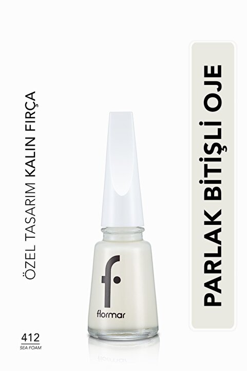 Flormar Parlak Oje (TRANSPARAN) - Nail Enamel - 412 Sea Foam - 8682536036023
