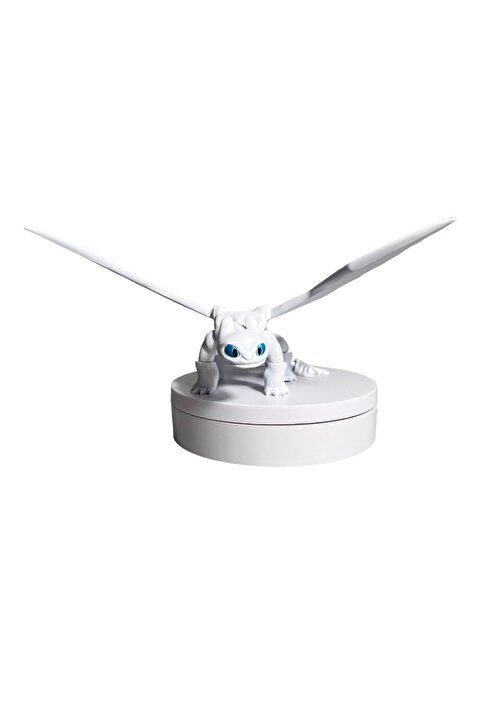 3D Toothless Ejderhanı Nasıl Eğitirsin Hareketli Figürü Beyaz (IŞIĞIN ÖFKESİ) - 20 Cm