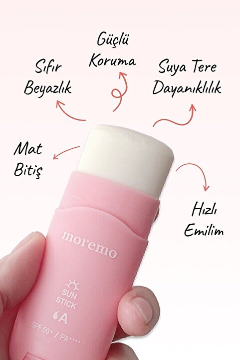 Moremo Sun Stik Spf50 Pa (KORENDY) Makyaj Üzerine Uygulanabilen Uv Çubuk Stick Güneş Kremi 16gr