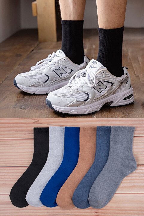 BGK Unisex 6 Çift Düz Tenis Çorap