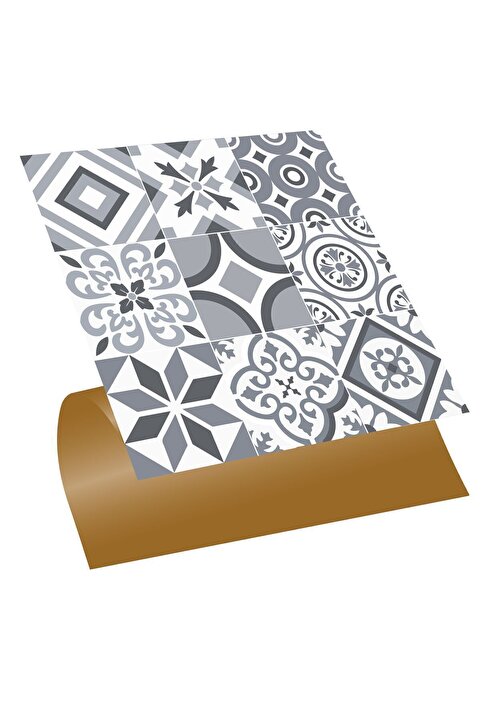 Tink Kendinden Yapışkanlı Geometrik 019 Karma Desenli Pvc Karo 30x30 Cm (11 ADET) 1m2