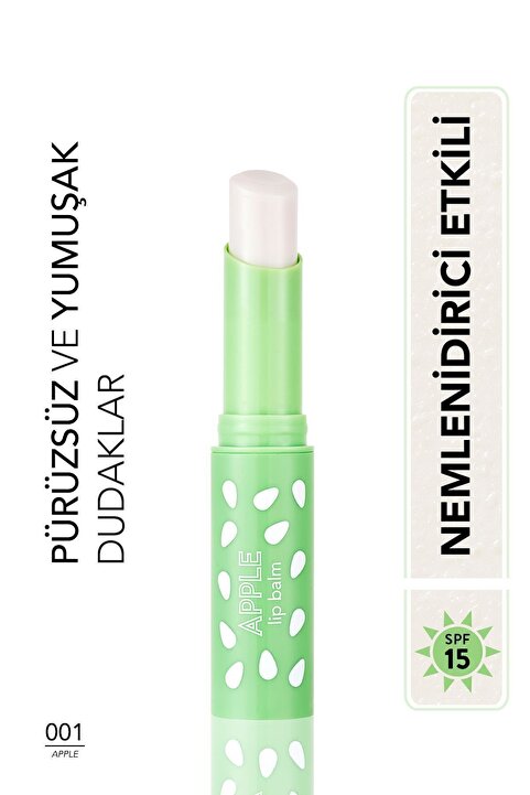 Flormar Shea ve Kakao Yağı İçeren Renkli Dudak Nemlendiricisi (Elma) - 001 APPLE - 8690604555369