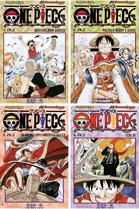 Gerekli Şeyler Yayıncılık One Piece 1-2-3-4. Ciltler Manga Seti (ayraç hediyeli)