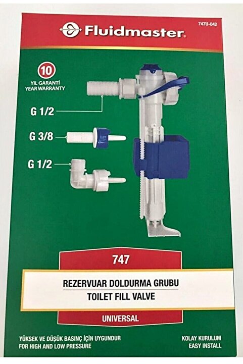 Genel Markalar Vitra, Kale, Serel, Creavit, Bocchi ile Uyumlu Gömme Rezervuar Seti Doldurma Grubu (3/8",1/2",1/2")