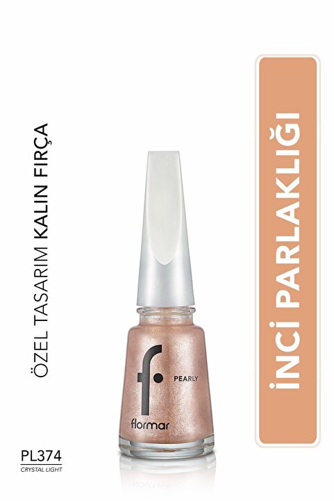 Flormar Sedefli Parlak Oje (BEJ) - Pearly Nail Enamel - Pl374 Crystal Light - 8682536035484