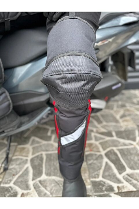 Motobros Bisiklet Motosiklet Dağcı Kışlık İçi Kürk Yünlü Dizlik Reflektörlü (Su Geçirmez)