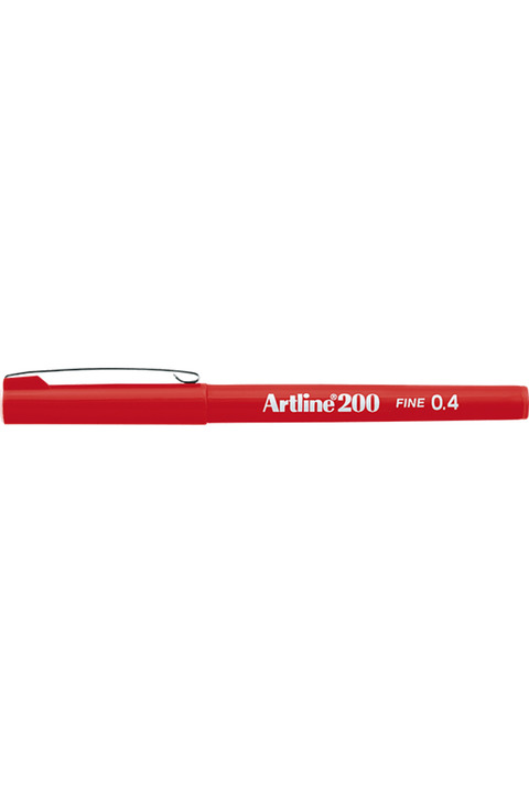 artline 200 Fineliner 0.4mm Keçe Uçlu Kalem Kırmızı