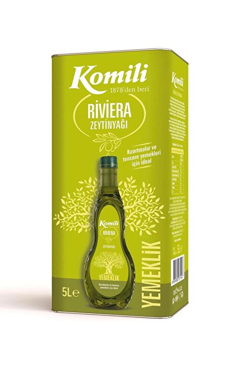 Komili Rıvıera Zeytinyağı 5 Lt Teneke