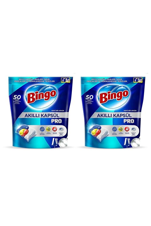 Bingo Akıllı Kapsül Pro Bulaşık Makinesi Deterjanı Tableti 100 Lü