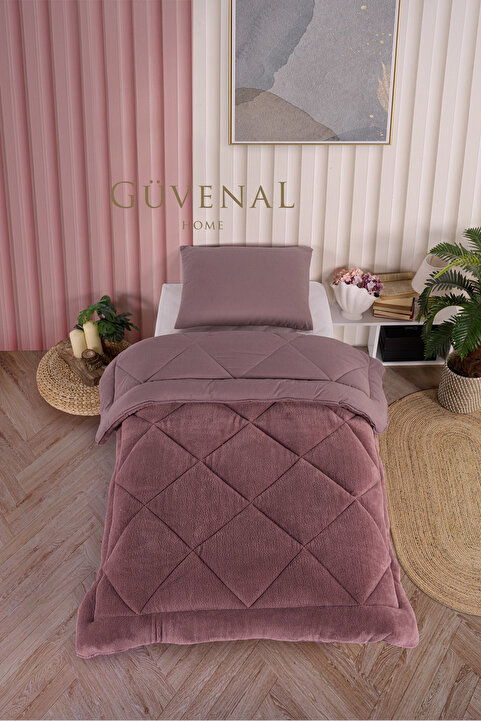 Güvenal Elite Wellsoft Tek Kişilik Çift Taraflı Yastık Kılıflı Lüx Yorgan Seti | Yorgan | Uyku Seti | Çeyiz