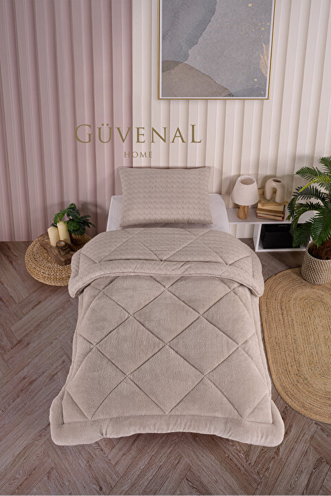 Güvenal Elite Wellsoft Tek Kişilik Çift Taraflı Yastık Kılıflı Lüx Yorgan Seti | Yorgan | Uyku Seti | Çeyiz
