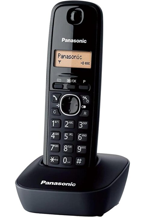 Panasonic KX-TG1611 Siyah DECT Telsiz Telefon – Kablosuz Masaüstü Ev ve Ofis Telefonu