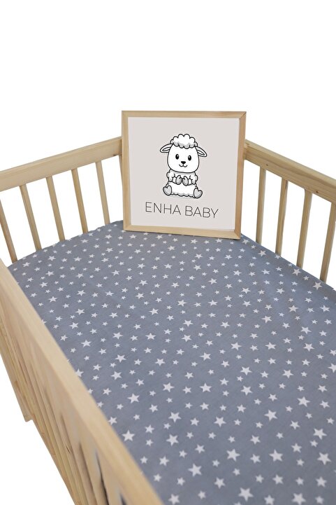 ENHA BABY %100 Pamuk Ranforce Kumaş Lastikli Bebek Çarşafı,beşik Ve Park Yatak Çarşafı(70X110X5)(60X120X10)