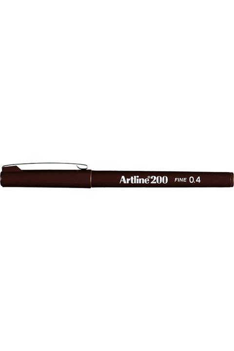 artline 200 Fineliner 0.4mm Keçe Uçlu Kalem Koyu Kahverengi