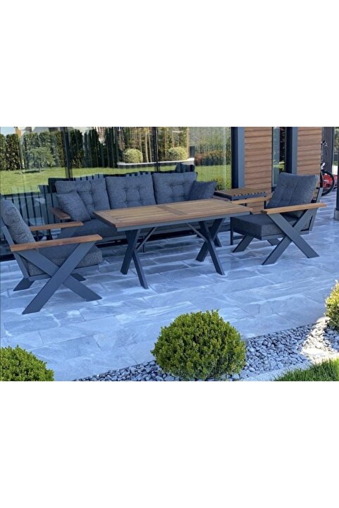 KILINÇ Bahçe bakkon mobilyası , koltuk takımı ,lüxs bahçe balkon cafe 3-1-1 masalı takım