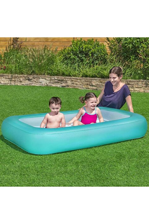 Bestway 165x104x25 cm Şişme Tabanlı Çocuk Havuzu W51115 Turkuaz