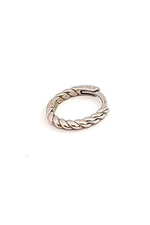 OSESHOP 925 ayar gümüş burgu tek erkek halka küpe 1cm