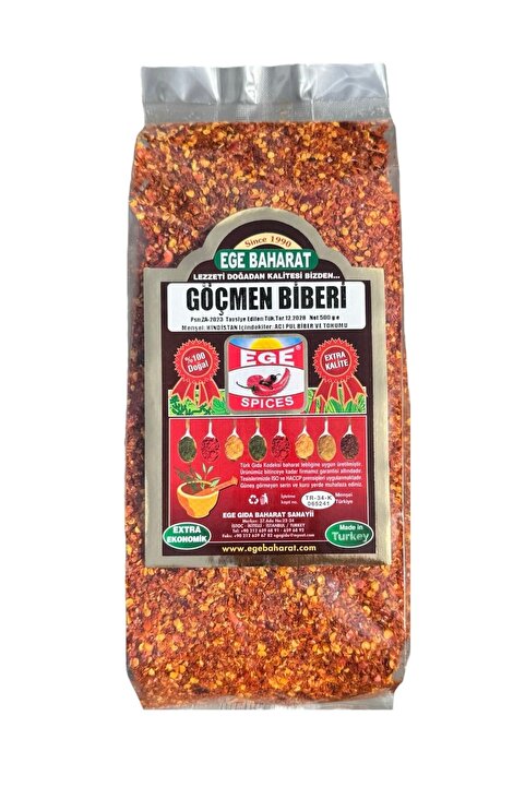 EGE BAHARAT Göçmen Zehir Acı Pul Biberi 500 gr