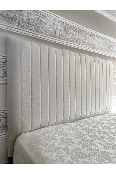 ByDekor Tasarım Sonne Baza Yatak Başlık Kılıfı Krem 180 Cm