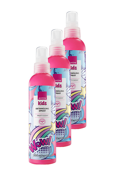 Avon Kids Wow Çocuklar İçin Meyve Kokulu Saç Açıcı Sprey 200 ML. Üçlü Set