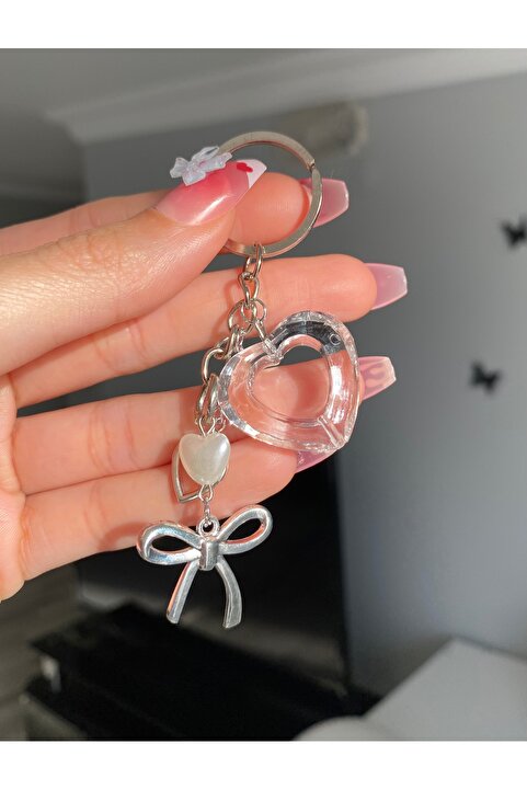 Pinky Lady Fiyonk charmlı coquette anahtarlık çanta süsü