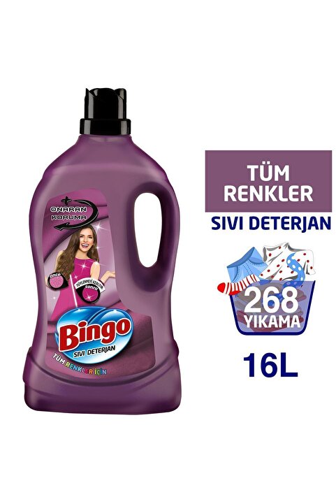 Bingo Onaran Koruma Sıvı Bakım Çamaşır Deterjanı 4 Lt 4lü