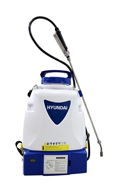 Hyundai GS16E Akülü İlaçlama Pompası – 16 Litre, 12V 8Ah Batarya, 5 Farklı Püskürtme Ucu