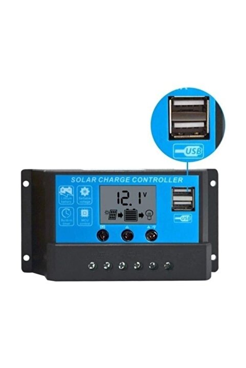 Unichrome Solar Güneş Paneli Akü Şarj Kontrol Cihazı 10 Amper-12v 24v