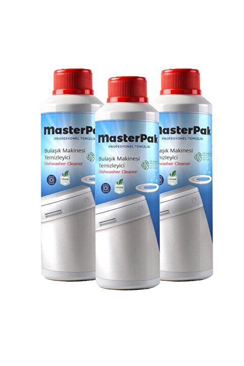 MASTERPAK Bulaşık Makinesi Temizleme Sıvısı 3 ADET A Kalite Pratik Kullanım