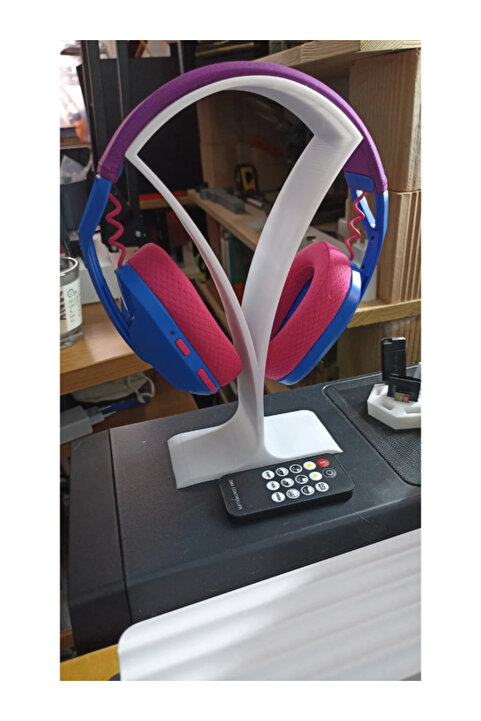 Miralux Kulaklık Standı - Dekoratif Kulaklık Tutucu Beyaz 22cm