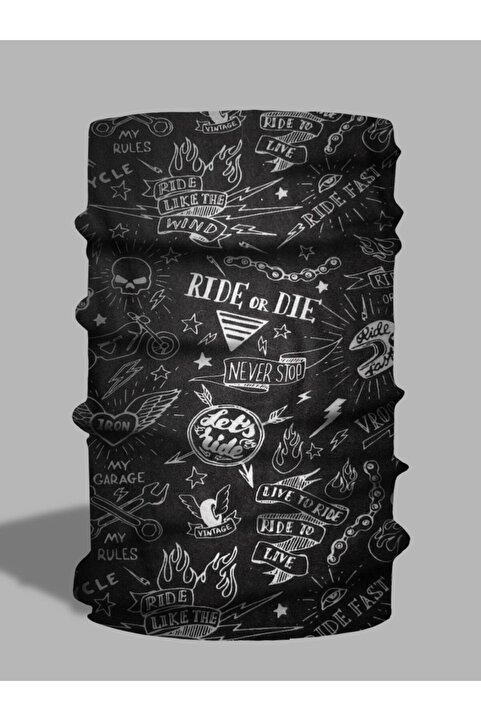 LU&MA Luma Ride or Die Unisex Motorcu Buff Boyunluk – Bandana, Maske, Saç Bandı, Baf Motosiklet & Outdoor