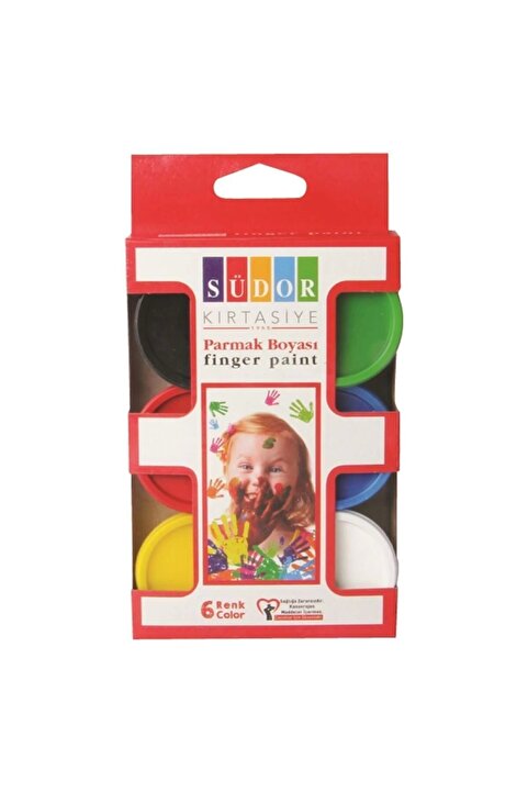 Genel Markalar Parmak Boyası 6 Renk X 30 ml Plastik Kutuda