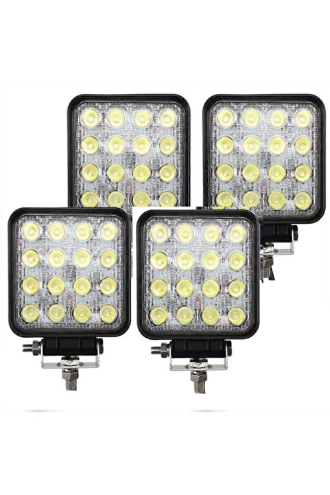 Genel Markalar 4 Adet 16 Ledli Off Road Çalışma Ve Sis Lambası 48watt
