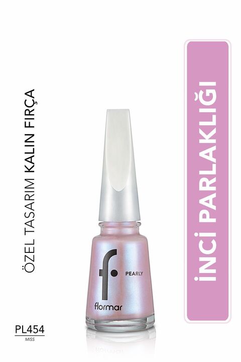 Flormar Yarı Transparan & Parlak Bitişli Sedefli Oje No: Pl454